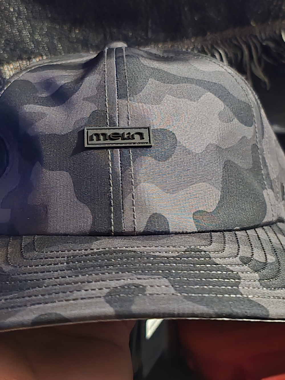 METIN Camo Baseball Cap in Grey/Black
